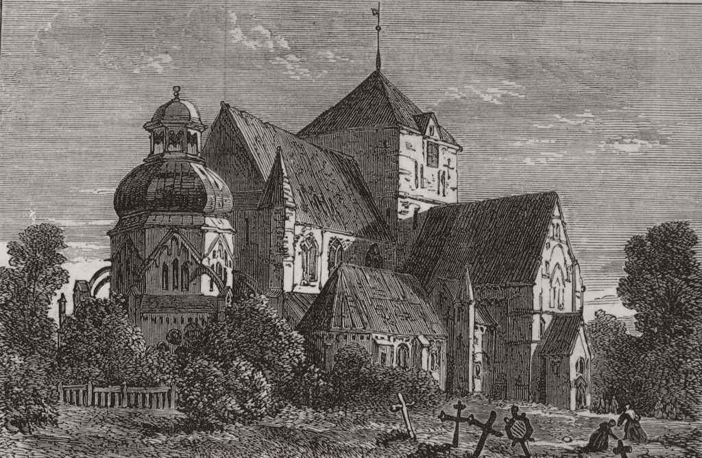 NORWAY. Trondheim. Trondheim Cathedral 1873 old antique vintage print picture